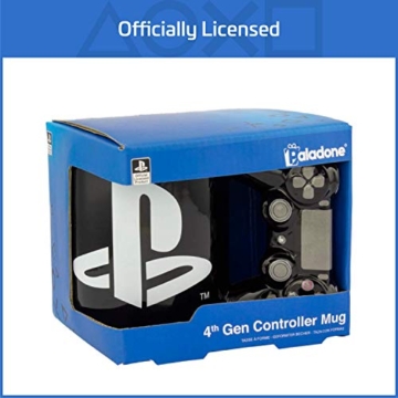Paladone Playstation 4. Generation Controller Tasse – Keramik Kaffeetasse für Gamer, Schwarz - 4