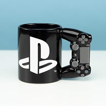 Paladone Playstation 4. Generation Controller Tasse – Keramik Kaffeetasse für Gamer, Schwarz - 7