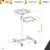 RICOO Beamer-Ständer mit Rollen Projektor-Ständer Rollbar Neigbar (CZ0800) Roll-Wagen Stand-Fuß mit 10-Kg je Ablage-Boden Laptop-Tisch mit Regal Notebook-Ständer - 6