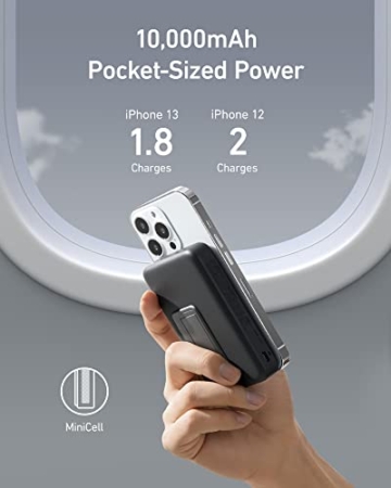 Anker 633 Magnetic Battery, 10.000mAh einklappbare magnetische kabellose Powerbank, Nur kompatibel mit iPhone 13/13 Pro / 13 Pro Max / 12/12 Pro und 12 Pro Max - 4