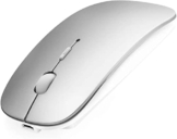 Bluetooth Maus fur Laptop/iPad / iPhone / Mac (iOS 13.3.2 und höher) / PC / Tablet, Wiederaufladbare Leise Mini Maus für Windows / Linux, 3 DPI Einstellbar Bluetooth Silber - 1