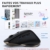 Bluetooth Maus, iClever Rechargeable Ergonomiche Maus Kabellose Mouse, Wiederaufladbarer Akku, Multi-Device, 800 / 1200 / 1600 / 2000 / 2400 DPI,7 Buttons for PC/Laptop/Tablet/MacBook, Schwarz - 5