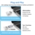 Kabellose Bluetooth Maus für MacBook Pro/Air/Mac/iPad/Laptop/Desktop/Mac/PC/Computer/Telefon - Tragbare schlanke, leise Büromäuse mit USB-C-Adapter 2,4 GHz -Mäuse Kabellos (Silber) - 4