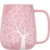 amapodo Kaffeetasse - Kaffeebecher Porzellan - Kaffee Tasse groß 600ml - Geschenke für Frauen - Jumbotasse - XXL Bürotasse Rosa - 2