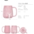 amapodo Kaffeetasse - Kaffeebecher Porzellan - Kaffee Tasse groß 600ml - Geschenke für Frauen - Jumbotasse - XXL Bürotasse Rosa - 3