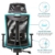 Amazon Brand – Umi Ergonomischer Bürostuhl Atmungsaktiver Schreibtischstuhl aus Netzgewebe mit Verstellbarer Lendenwirbelstütze und PU-Armlehnen gegen Rückenschmerzen（Schwarz） - 3