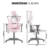 ELITE Gaming Stuhl Predator - Ergonomischer Bürostuhl - Schreibtischstuhl - Chefsessel - Sessel - Racing Gaming-Stuhl - Gamingstuhl - Drehstuhl - Chair - Kunstleder Sportsitz (Pink/Weiß) - 8