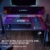 EUREKA ERGONOMIC RGB LED Gaming Tisch L Form 152.4 x 102.4 x 76.2cm, Gaming Schreibtisch Eckschreibtisch Computertisch, Musik Sync Lights Up Gehärtetes Glas Desktop, APP Steuerung - 2