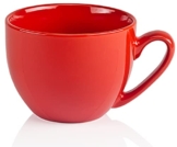 Faszination Wohnen Tasse groß Porzellan 600 ml Jumbotasse bunt XXL Jumbobecher Rot Kaffeebecher Kaffeetasse - 1