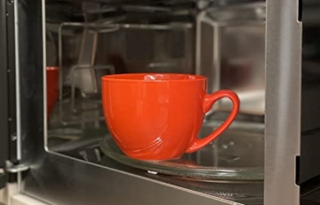 Faszination Wohnen Tasse groß Porzellan 600 ml Jumbotasse bunt XXL Jumbobecher Rot Kaffeebecher Kaffeetasse - 6