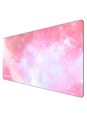 Gaming Mauspad, Mauspad XXL, Mouse Pad, Gaming Mousepad pc Unterlage, XXL Mauspad Computer, Maus Pad 800 x 400mm, Extended Gaming Matte Large Size, Mouspad Gamer rutschfest - Strapazierfähig Rosa - 1