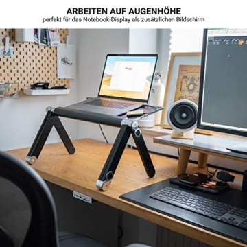 good2have -The ONE- Extrem hochwertiger Laptopständer aus Aluminium höhenverstellbar für Komfortables & gesundes Arbeiten & Surfen - Notebookständer auch WIRKLICH für 17 Zoll (Laptop ständer) - 6