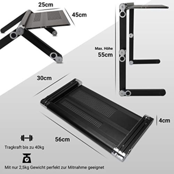 good2have -The ONE- Extrem hochwertiger Laptopständer aus Aluminium höhenverstellbar für Komfortables & gesundes Arbeiten & Surfen - Notebookständer auch WIRKLICH für 17 Zoll (Laptop ständer) - 7