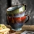 Kaffeetasse Groß, Cappuccino Tasse Steingut,500ml Espressotassen, Steingut Tasse groß, Kaffeetasse aus Keramik, Teetasse mit Henkel, XXL Tasse,Kaffeetasse aus Porzellan,Künstlerdesign Tasse - 6