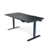LeetDesk Gaming Tisch (Classic) 160 x 80 cm - Schwarz - Elektrisch Höhenverstellbarer Schreibtisch - Computertisch - Ergonomisch - Minimalistisch - 1