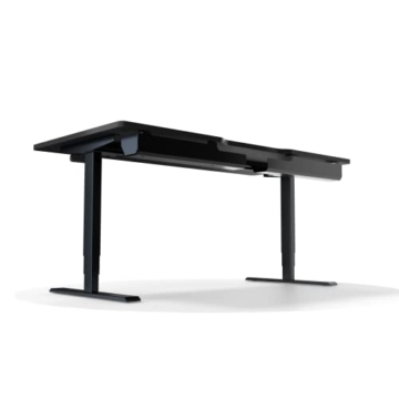 LeetDesk Gaming Tisch (Classic) 160 x 80 cm - Schwarz - Elektrisch Höhenverstellbarer Schreibtisch - Computertisch - Ergonomisch - Minimalistisch - 4