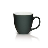 Mahlwerck XXL Jumbotasse, Große Porzellan-Kaffeetasse mit Matter Soft-Touch Oberfläche, in Soft-Grau, 450ml - 1
