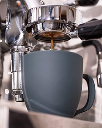 Mahlwerck XXL Jumbotasse, Große Porzellan-Kaffeetasse mit Matter Soft-Touch Oberfläche, in Soft-Grau, 450ml - 6