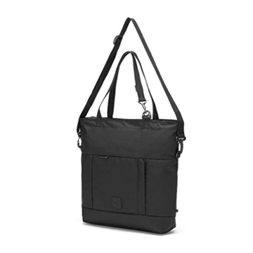 Pacsafe GO Anti Theft Tote Bag, mit Laptopfach, Rfid Blockierfach, Black, 35120100, Schwarz, Einheitsgröße - 12