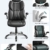 SONGMICS Bürostuhl, ergonomischer Drehstuhl, mit klappbaren Armlehnen, Nylon-Sternfuß, Tragfähigkeit 150 kg, schwarz OBG65BK - 3