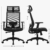 SONGMICS Bürostuhl, Schreibtischstuhl mit Netzbespannung, verstellbare Lendenstütze, Kopfstütze und Armlehnen, arretierbarer Neigungswinkel bis 120°, schwarz OBN55BK, 6660(97-105.5) cm - 6