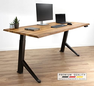 Tischgestell höhenverstellbar elektrisch, höhenverstellbarer Schreibtisch Gestell, Gaming Tisch höhenverstellbar schwarz - Ultimate Setup® - 2