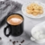 20 Unzen Große Kaffeetasse, Keramik, für Tee, Milch, Wasser, Kakao, Saft, 600 ml, Schwarz - 4