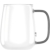 amapodo Tasse groß - Kaffeetasse Glas 700ml - Glastasse für heiße Getränke - Geschenke für Männer - Jumbotasse - XXL Coffee Glass Cup - Kaffee Glas mit Henkel Schwarz - 2