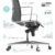 Bossberg BB70 Ergonomischer Bürostuhl, neigbar, Wohnheim, Lombare, aus Stahl mit Rollen für Schlafzimmer, Studio PC und Betrieb (Chrom - Schwarz) - 3