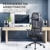 Dowinx Ergonomischer Bürostuhl- Computerstuhl mit hoher Rückenlehne, Höhenverstellbarer Sitz mit Lordosenstütze, Schreibtischstuhl aus Netzgewebe mit 3D-verstellbaren Armlehnen (Schwarz) - 2