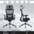 Dowinx Ergonomischer Bürostuhl- Computerstuhl mit hoher Rückenlehne, Höhenverstellbarer Sitz mit Lordosenstütze, Schreibtischstuhl aus Netzgewebe mit 3D-verstellbaren Armlehnen (Schwarz) - 8