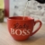 Faszination Wohnen Tasse groß Porzellan 600 ml Jumbotasse bunt XXL Jumbobecher Rot Kaffeebecher Kaffeetasse Suppentasse Lady Boss im Geschenkkarton - 4
