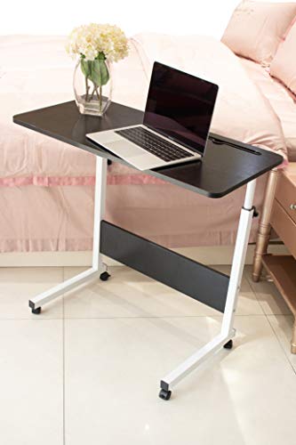 GRANDMA SHARK 80 x 40 cm Laptoptisch, Laptop-Schreibtisch, Stehend, Höhenverstellbar, Computertisch mit Handy-Tablet-PC-Schlitz (Schwarz) - 8