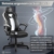 JOYFLY Bürostuhl Ergonomischer Gaming Stuhl mit Lordosenstütze Computerstuhl PC-Stuhl mit Höhenverstellbar Racing Stil, Erwachsene Junge(Schwarz) - 2