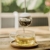 Kaffeetasse aus Glas mit Henkel, Teetasse mit Bambus Untersetzer, 0.3 Liter, Klarglas - 4