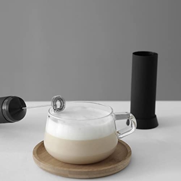 Kaffeetasse aus Glas mit Henkel, Teetasse mit Bambus Untersetzer, 0.3 Liter, Klarglas - 8