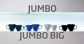 Mahlwerck Jumbotasse BIG, große hochwertige Porzellan-Kaffeetasse mit matter Oberfläche, moderner Kaffeebecher mit Henkel 600 ml, Urban Grey, grau - 3