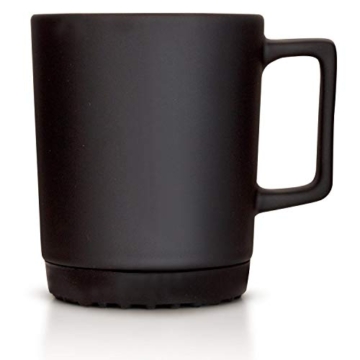 Mahlwerck Softpad Tasse Schwarz mit SoftTouch, Große Porzellan-Kaffeetasse in matt Schwarz mit schwarzen SoftPad, 350 ml - 2