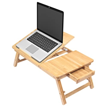 Schramm Betttablett Laptoptisch in 3 Varianten wählbar Laptop Betttisch Bambus Bett Tablett klappbar mit Füßen zum Aufstellen kippbar Laptopunterlage, Größe:Typ 1 - 9
