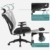 SONGMICS Bürostuhl mit Fußstütze, Ergonomischer Schreibtischstuhl mit Lordosenstütze, verstellbare Kopfstütze und Armstütze, Höhenverstellung und Wippfunktion, bis 150 kg Belastbar, schwarz OBN61BKV1 - 4