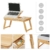 SONGMICS Laptoptisch aus Bambus, Laptopständer, Notebooktisch, Tisch fürs Bett, Frühstückstablett, höhenverstellbar und klappbar, 5 Neigungswinkel, kleine Schublade, naturfarben LLD01N - 7