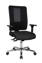 Topstar Open X (N) Chrom, ergonomischer Bürostuhl, Schreibtischstuhl, Stoffbezug, schwarz - 1