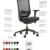 Trendoffice to-sync pro, ergonomischer Bürostuhl, mit Armlehnen, modernes Design, Homeoffice, umweltzertifiziert, by Dauphin (Black, Netz-Rückenlehne) - 4