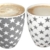VonBueren 2 x XXL Kaffeetasse Sterne in grau/weiß | ca. 12 cm | Fassungsvermögen ca. 600 ml - 7