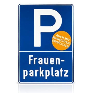 Betriebsausstattung24® Geprägtes Parkplatzschild aus Aluminium | BxH 40,0 x 60,0 cm | Frauenparkplatz - 1