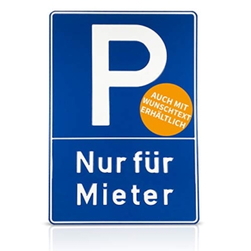 Betriebsausstattung24® Geprägtes Parkplatzschild aus Aluminium | BxH 40,0 x 60,0 cm | Mieterparkplatz - 1