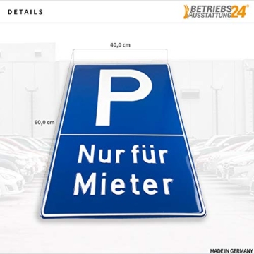 Betriebsausstattung24® Geprägtes Parkplatzschild aus Aluminium | BxH 40,0 x 60,0 cm | Mieterparkplatz - 2