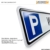 Betriebsausstattung24® Individuelles Parkplatzschild mit Wunschprägung/Wunschtext mit P-Symbol | Maße 43,0 x 8,0 cm | mit oder ohne Löcher | Aluminium geprägt - 3
