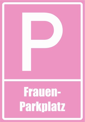 Kiwistar - Parkplatzschild - Aufkleber - Frauenparkplatz rosa - 21 x 15cm - 1
