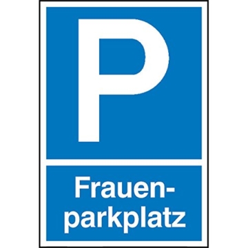 Parkplatzschild Symbol: P, Text: Frauenparkplatz - 1